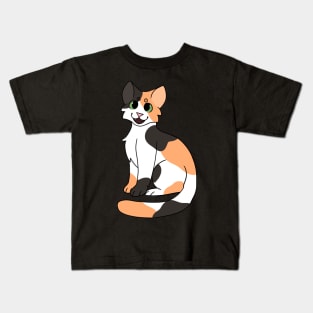 Calico Cat Sitting Kids T-Shirt